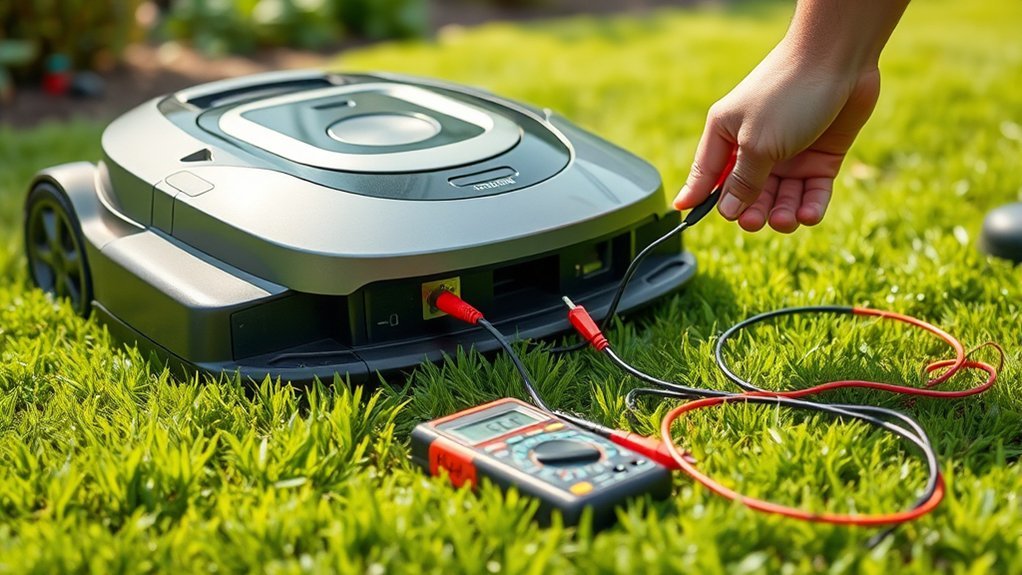 autonomous mower docking system