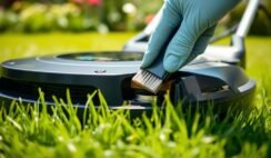Robot Mower Charging Contacts Cleaning Robot Mower Charging Contacts Cleaning