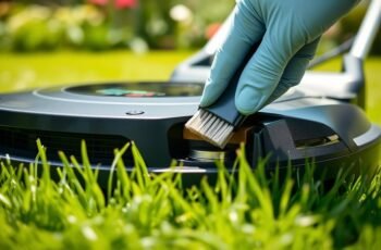 Robot Mower Charging Contacts Cleaning Robot Mower Charging Contacts Cleaning