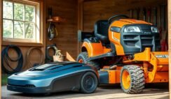 Robotic Mower Vs Ride-On Mower Storage Robotic Mower Vs Ride-On Mower Storage