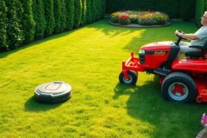Robot Mower Vs Ride-On Mower for Large Gardens