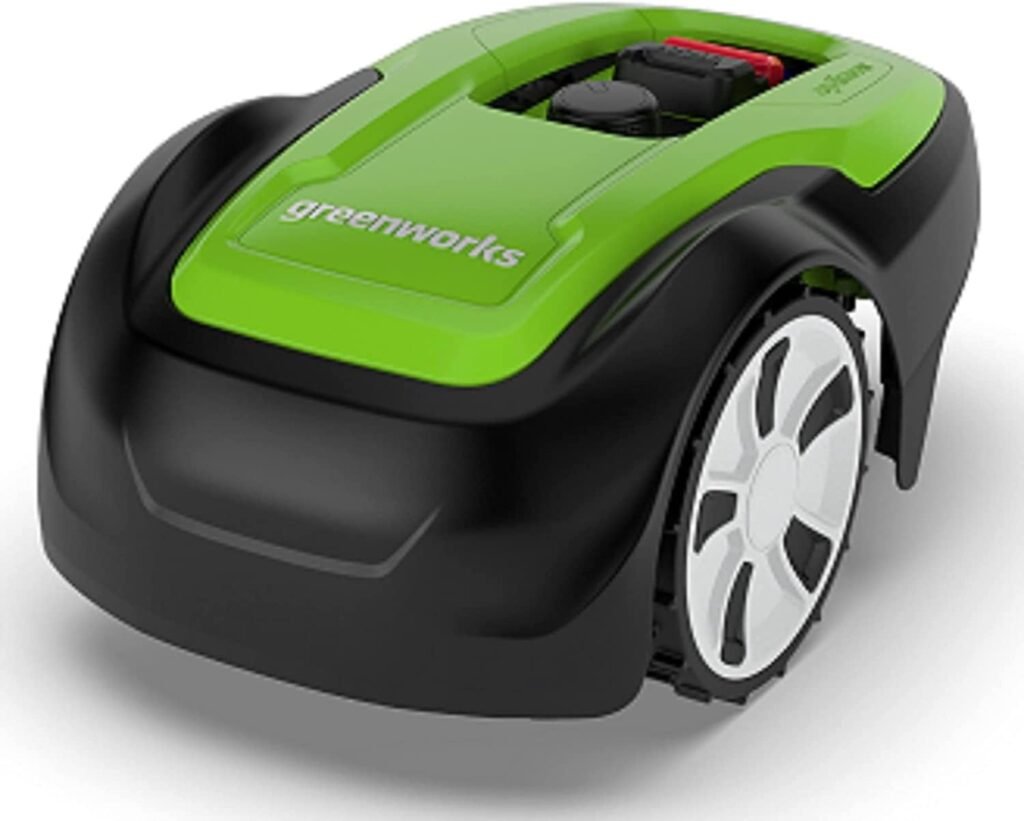 Greenworks Optimow S Robot Lawnmower for Lawns up to 300m2 , Bluetooth App Controlled, Theft Protected, Year Guarantee + Greenworks Blades for Robotic Lawn Mowers (9 Blades Made of Stainless Steel) Greenworks Optimow S Robot Lawnmower for Lawns up to 300m2 , Bluetooth App Controlled, Theft Protected, Year Guarantee + Greenworks Blades for Robotic Lawn Mowers (9 Blades Made of Stainless Steel)